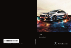 2014 Mercedes Benz CLA Operator Manual
